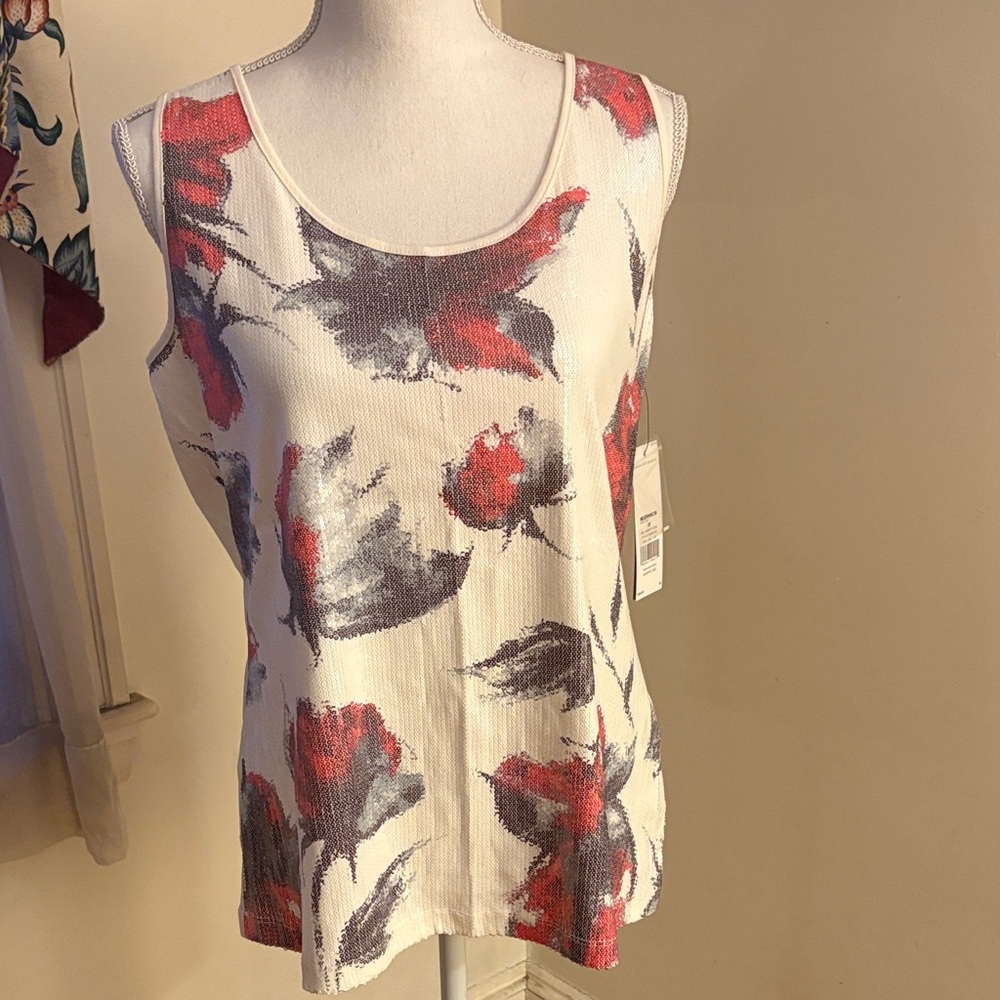 Floral Sleeveless Dana Buchanan Tank Top